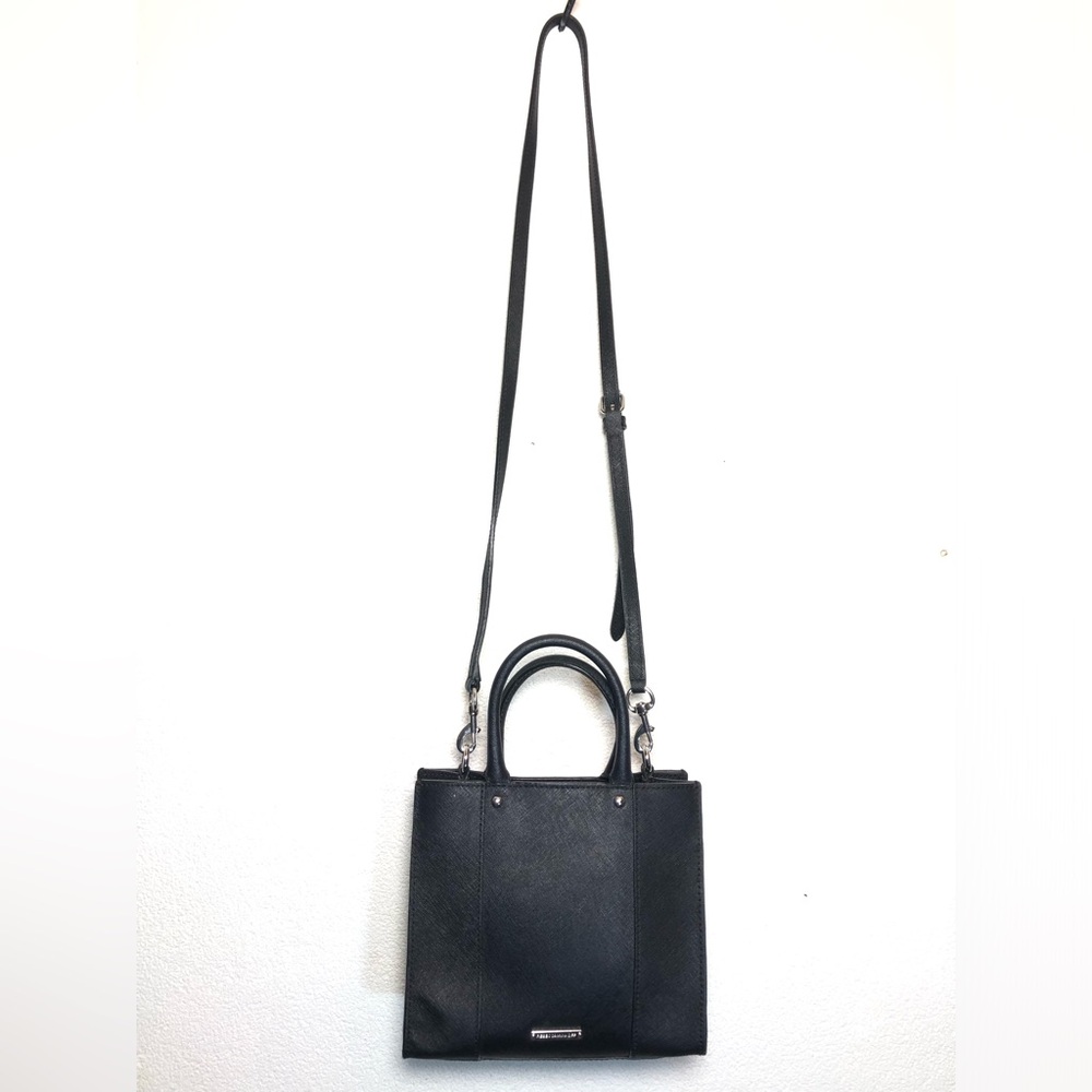 Rebecca Minkoff Black Leather Crossbody Tote